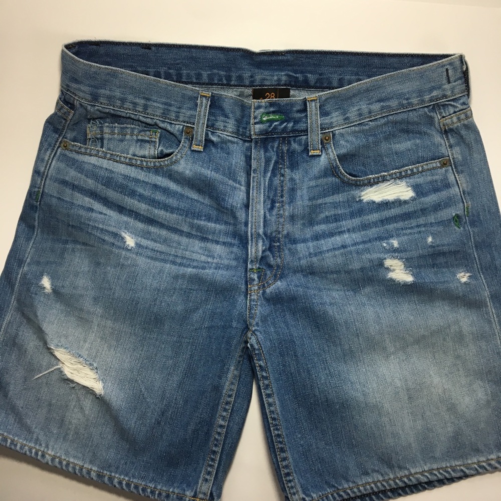 Designer jean shorts.